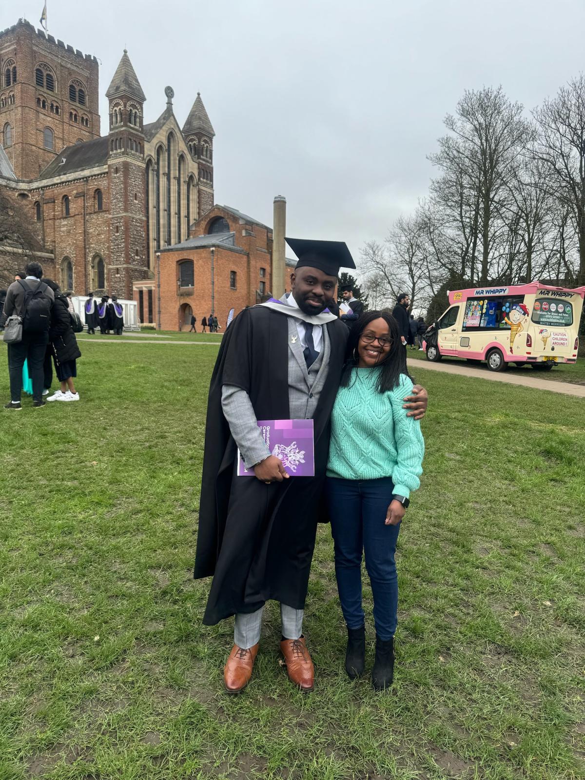 A moment from Leo and Njoki&rsquo;s journey together