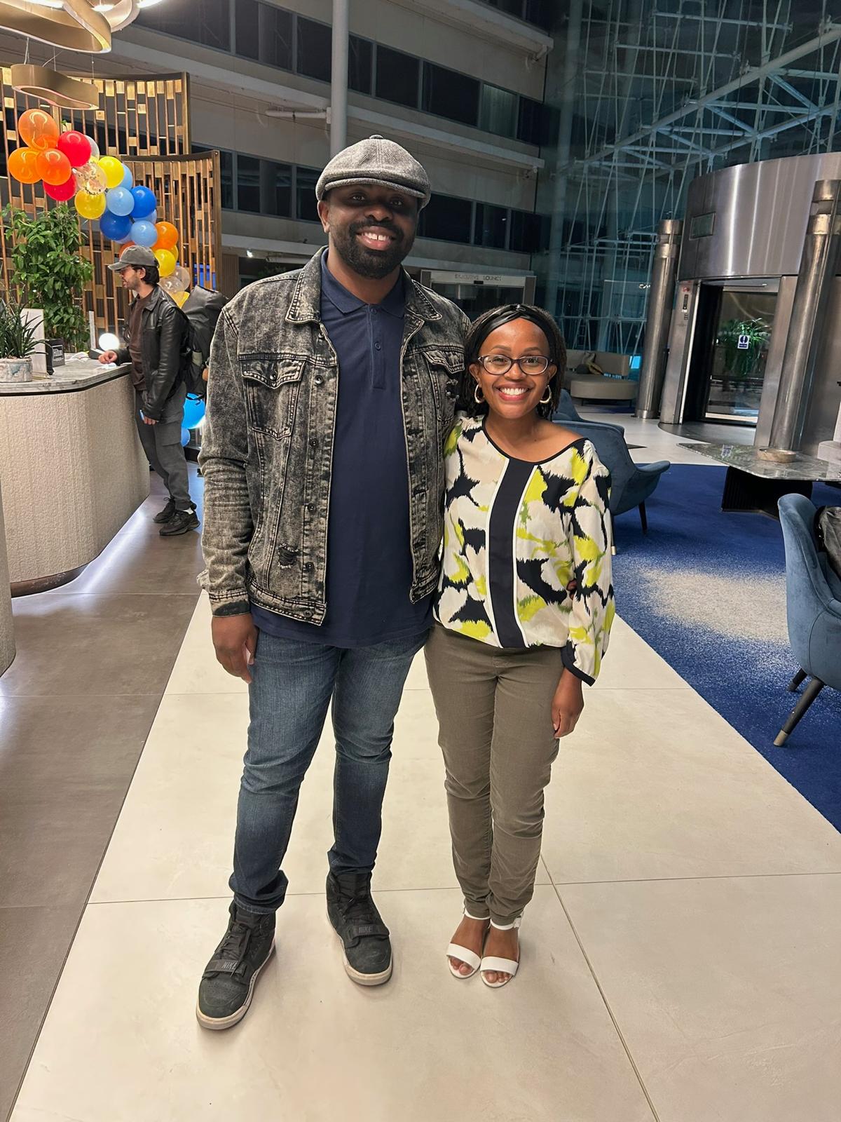 A moment from Leo and Njoki&rsquo;s journey together