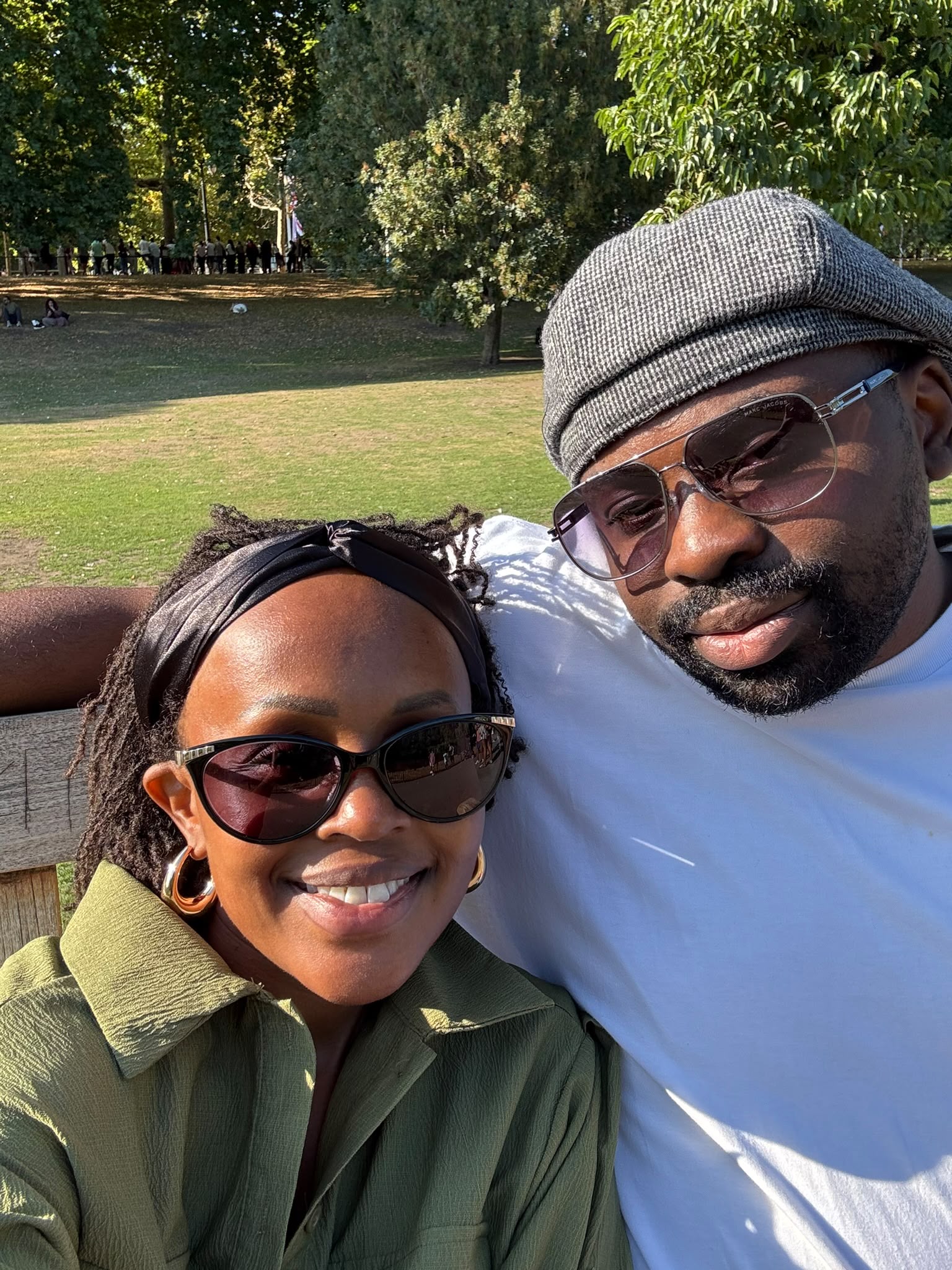 Leo and Njoki in the park on a sunny afternoon